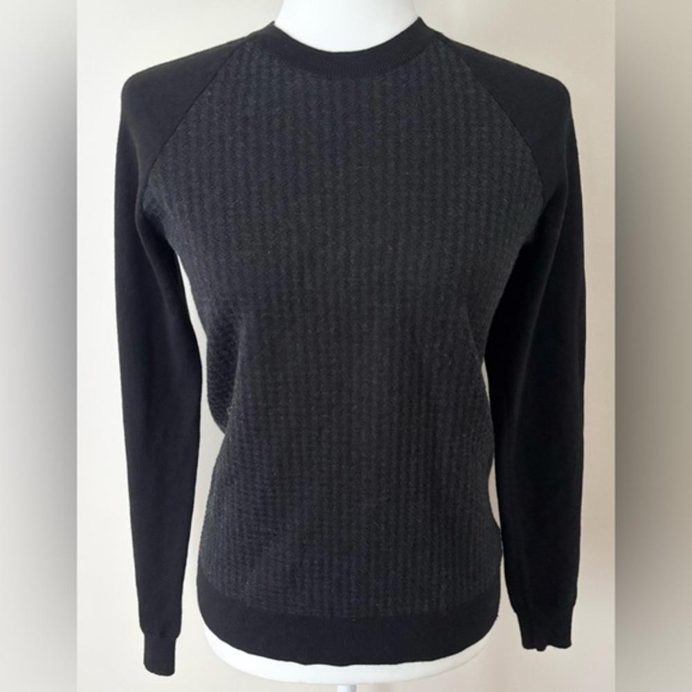 Theory Valeriann P Noble Black Wool Blend Sweater‎
